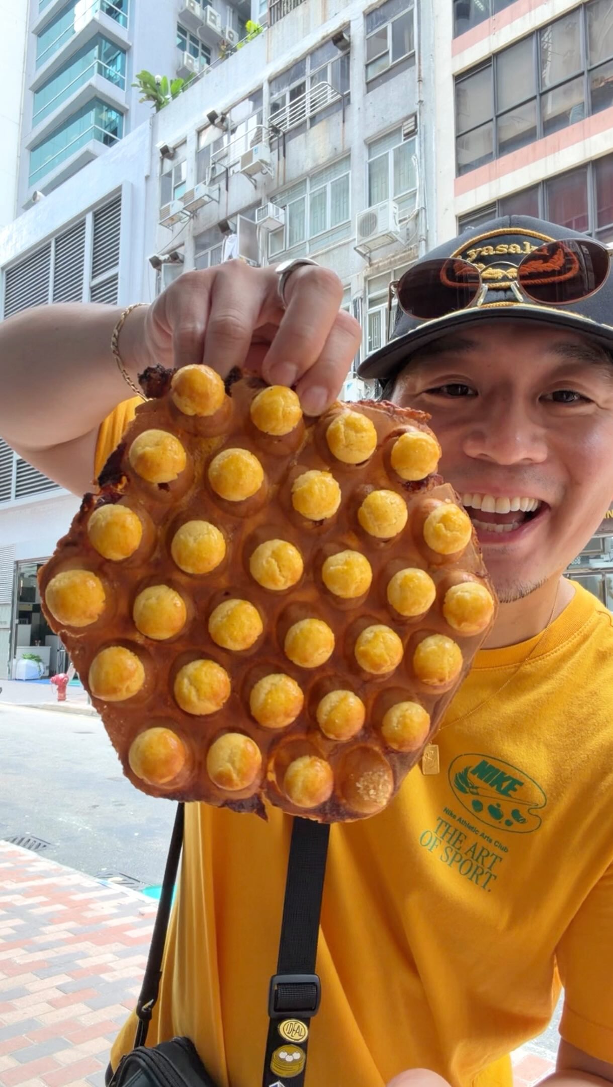 Cantonese BBQ Pork Egg Waffles In Hong Kong