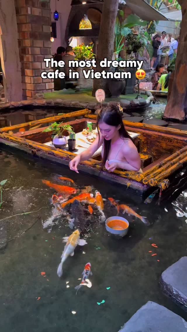Cafe With Koi Fish In Ho Chi Minh City