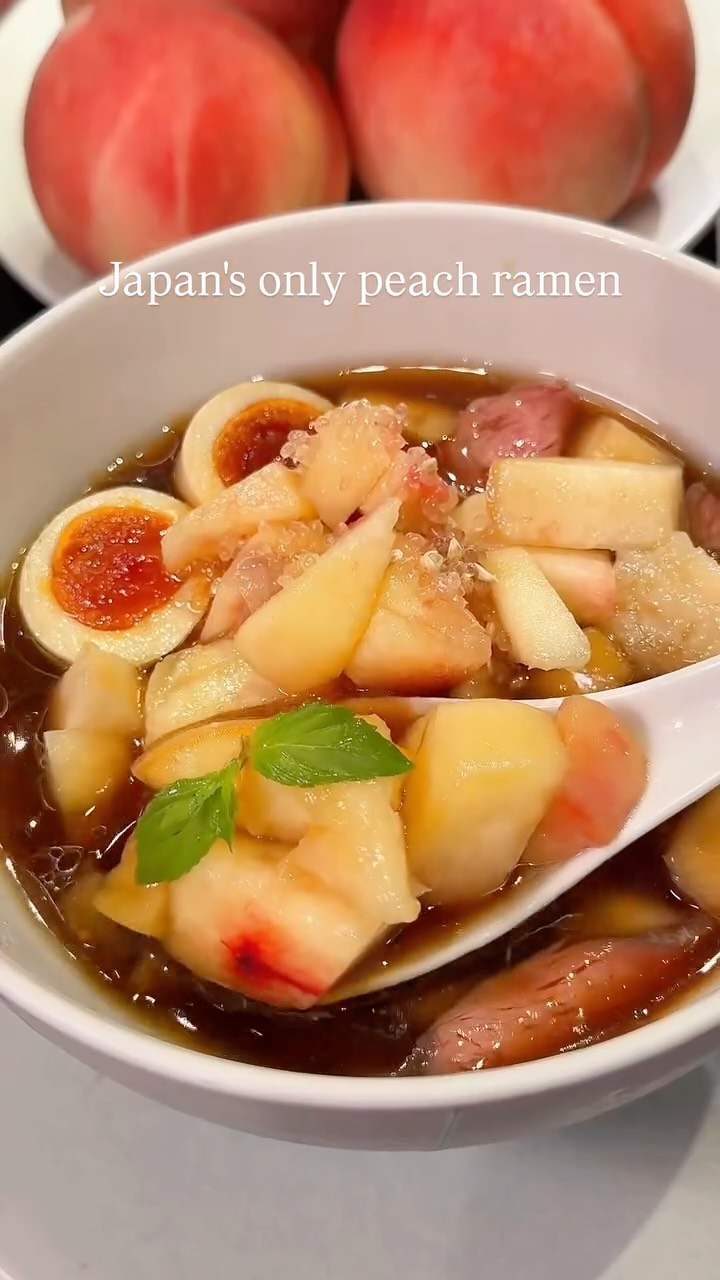 Tokyo Restaurant Offers Japan's Only Peach Ramen