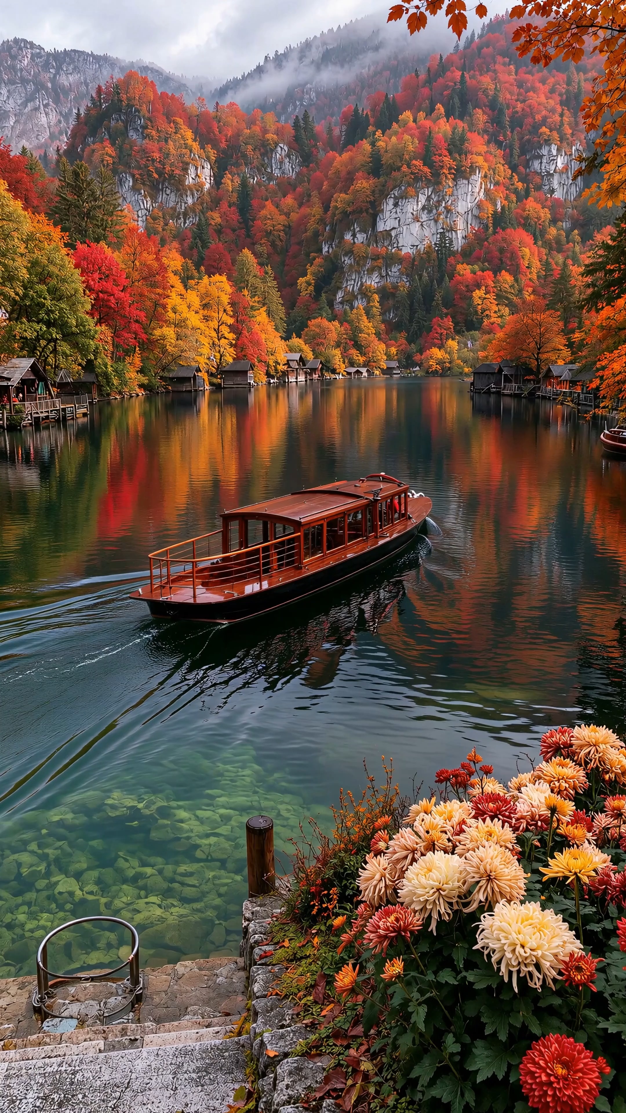 Salzkammergut's Autumnal Lake and Nature Scenes
