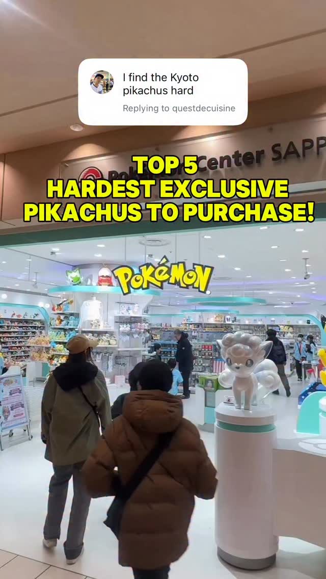 Pikachu Plushies At Tokyo Skytree & Pokemon Centers