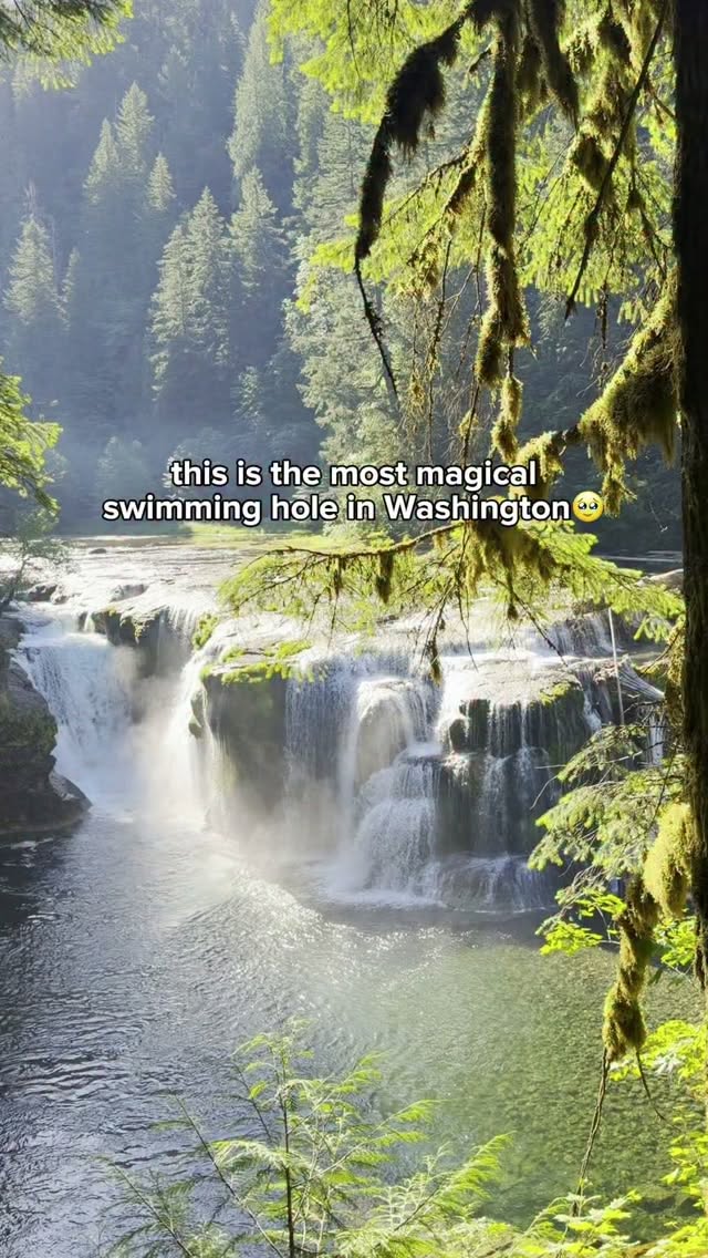 Magical Swimming Hole At Lower Lewis River Falls