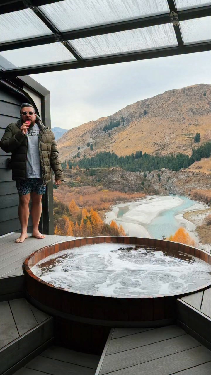 Hot Pools Alongside Scenic River Views