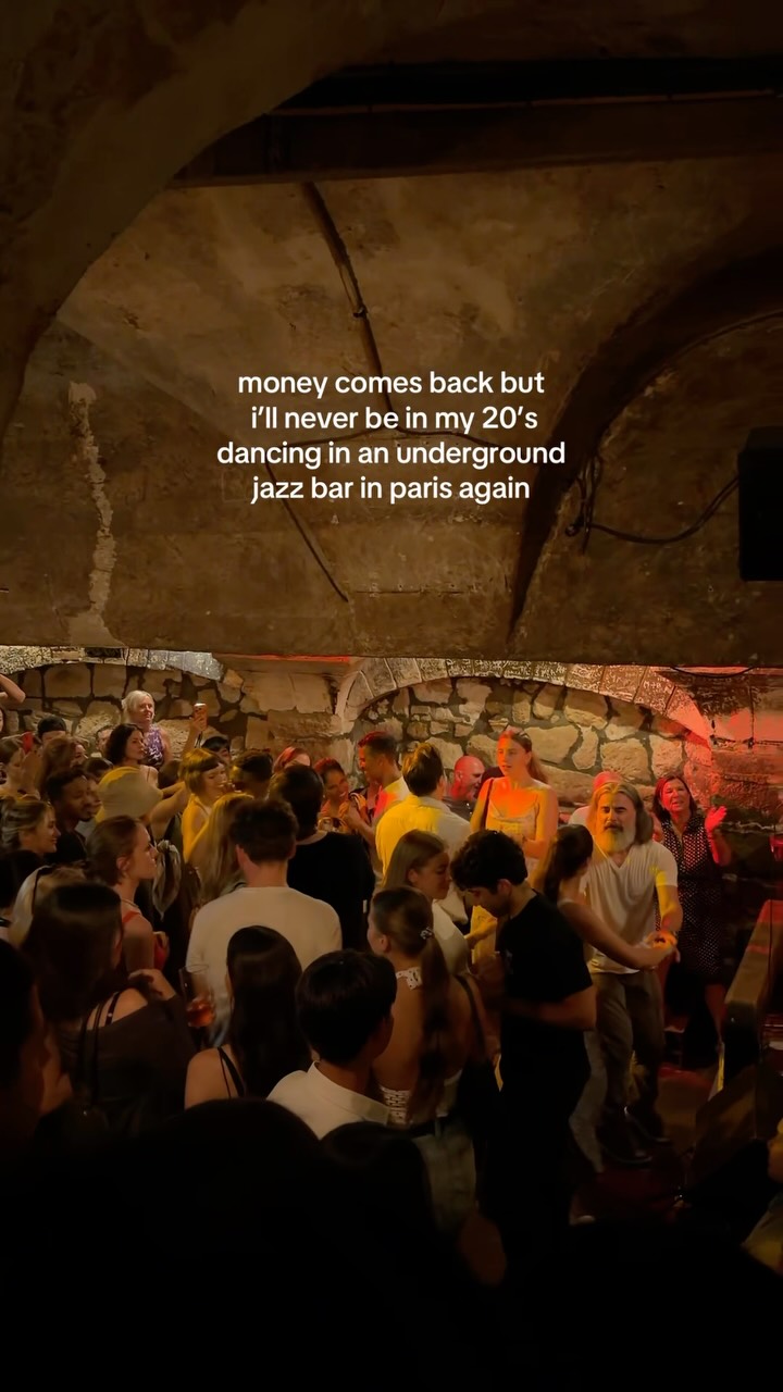 Parisian Underground Jazz Bar's Lively Atmosphere