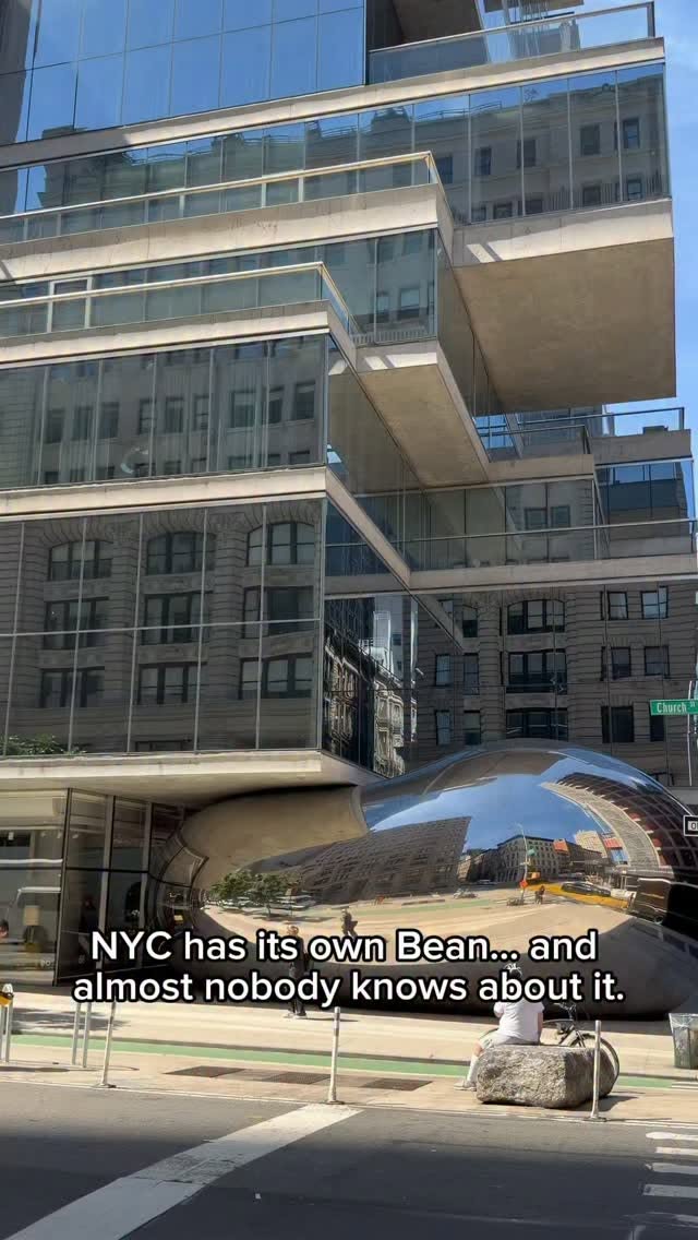 Mirror Sculpture Hides Under Jenga Tower
