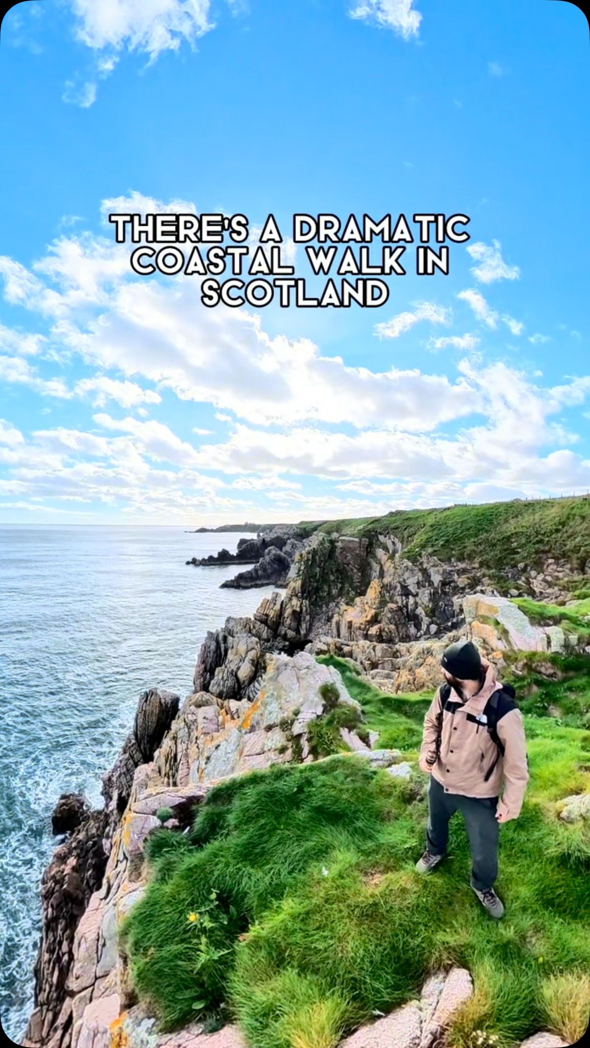 Scottish Coastal Walk: Dracula's Castle and Natural Wonders
