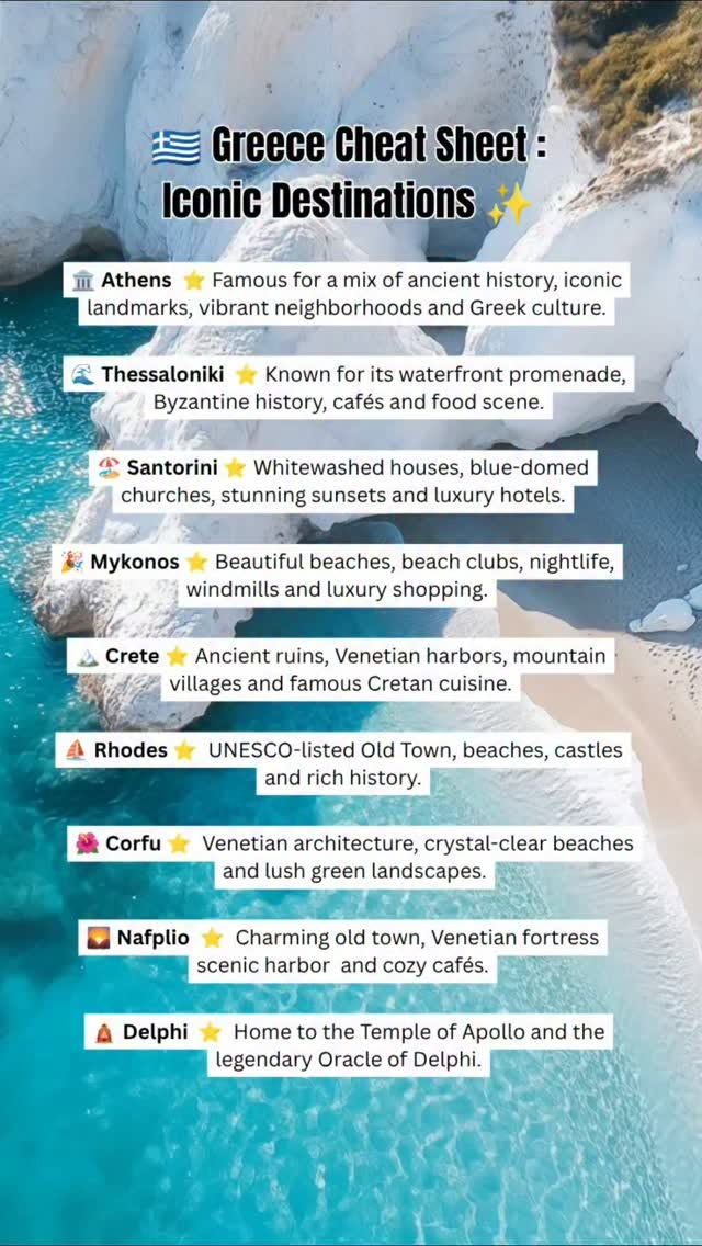 Iconic Greek Destinations For Travel Planning