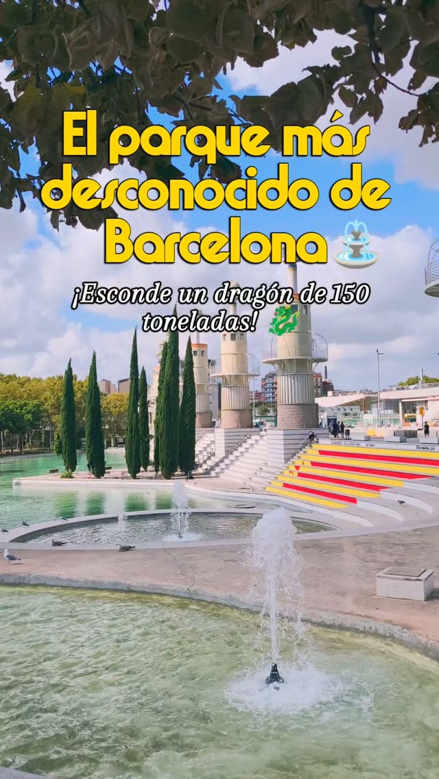 Barcelona Park With Dragon Sculpture