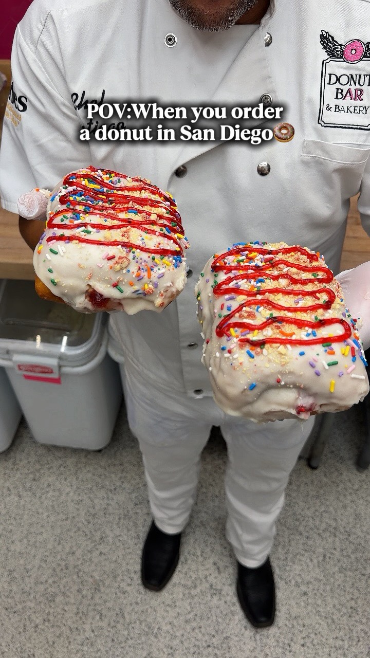 Giant Donut Creation at San Diego Bakery