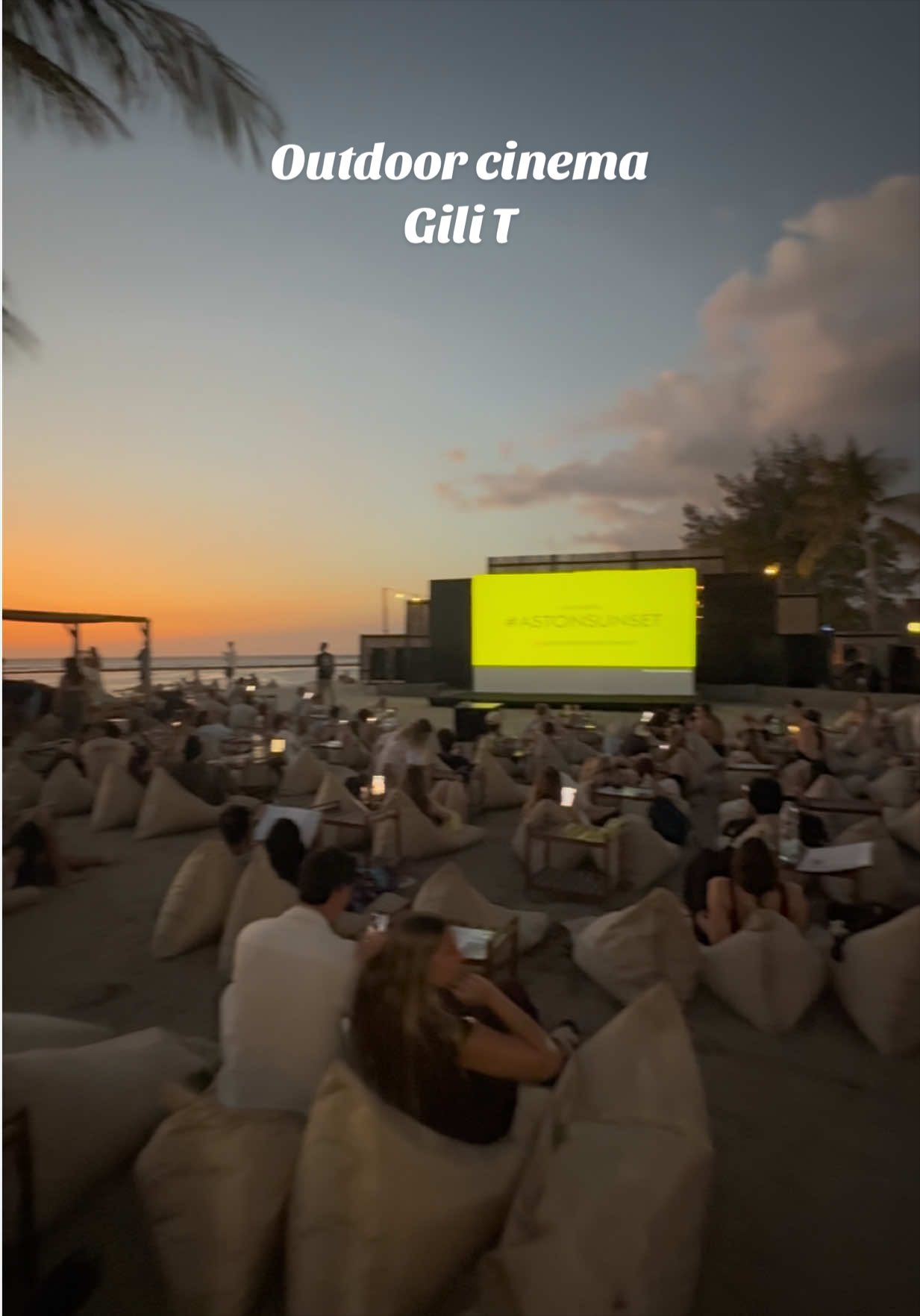Beach Cinema and Sunset Views on Gili Trawangan