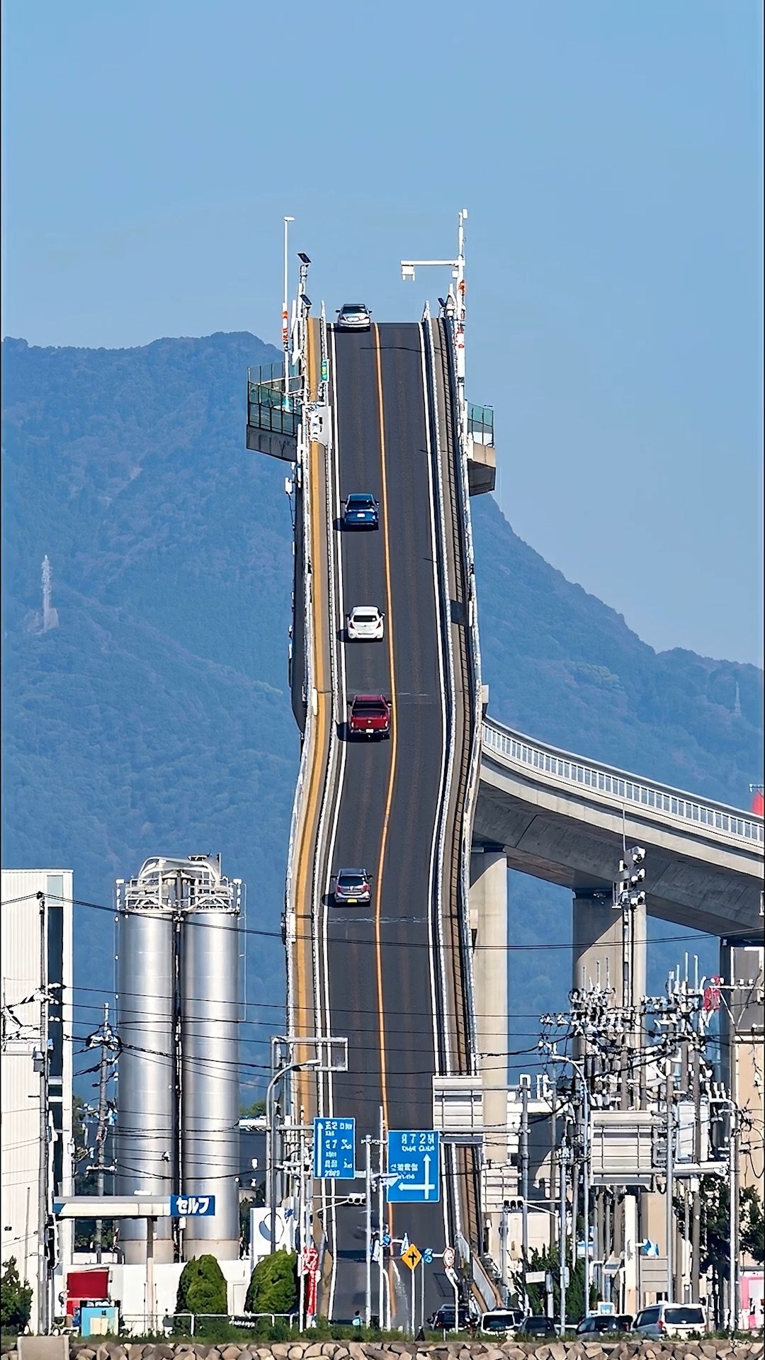 Japan's Steep-Looking Eshima Ohashi Bridge