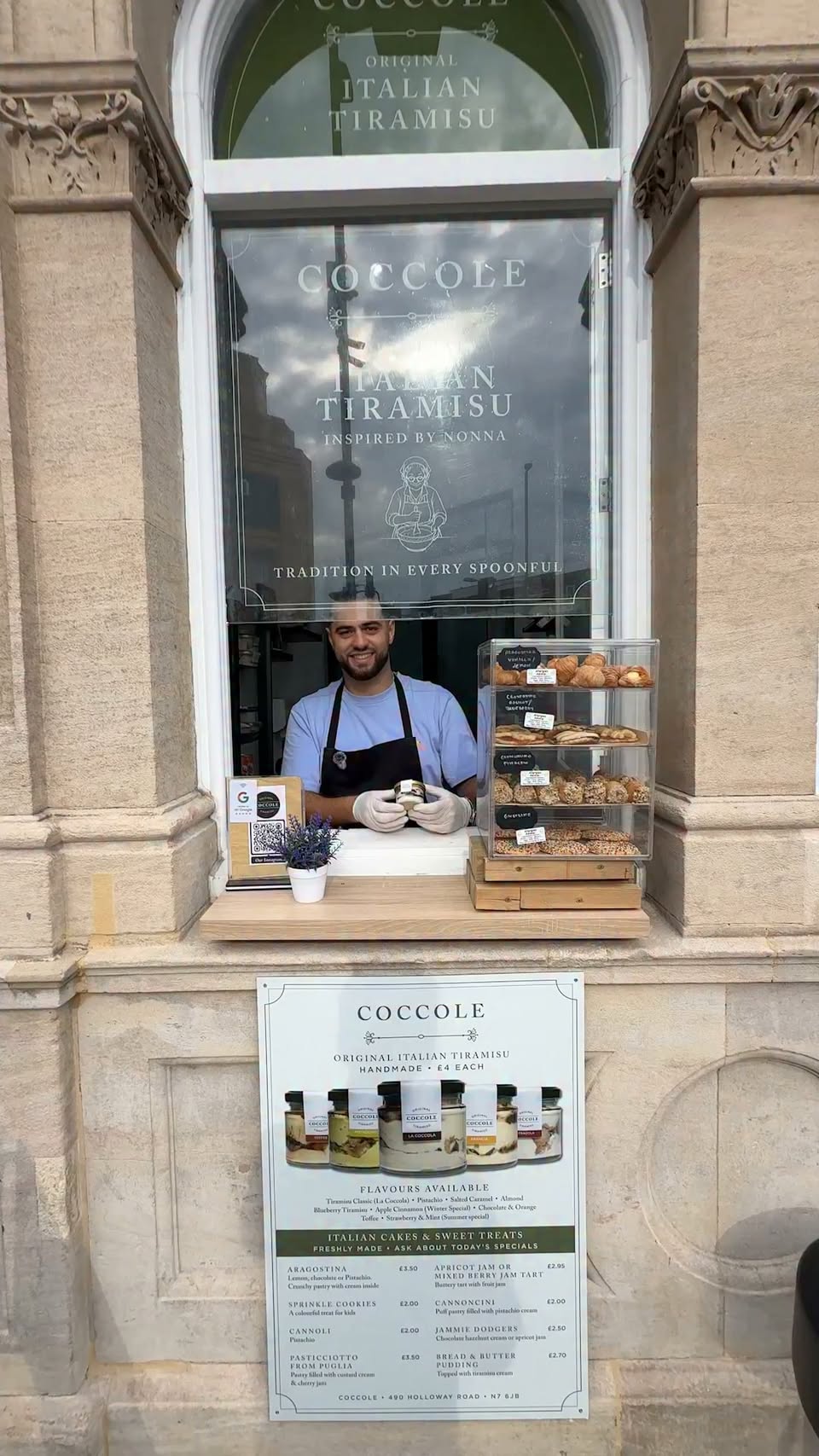 Tiny London Dessert Window Sells Tiramisu
