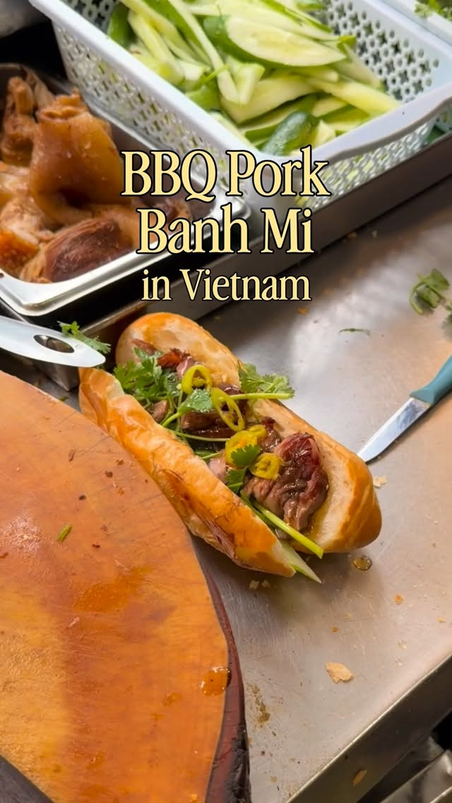 Iconic Vietnamese BBQ Pork Banh Mi Street Food