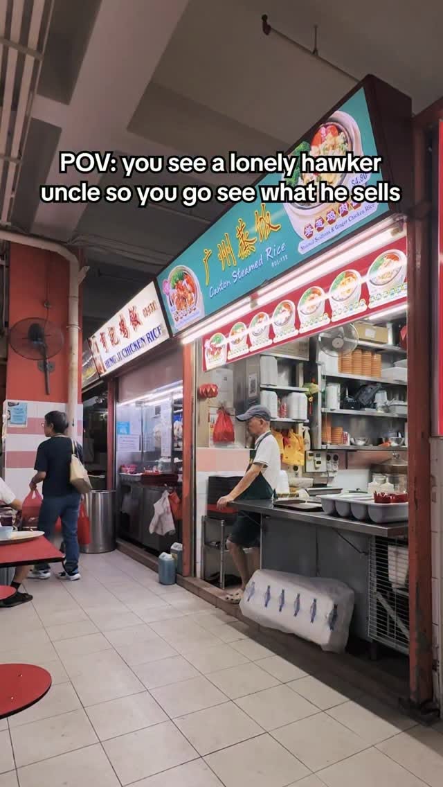 Singapore Hawker Sells Authentic Canton Steamed Rice