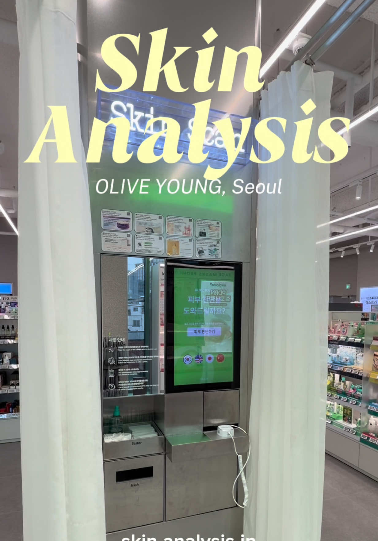 Free Skin Analysis Booths at Olive Young