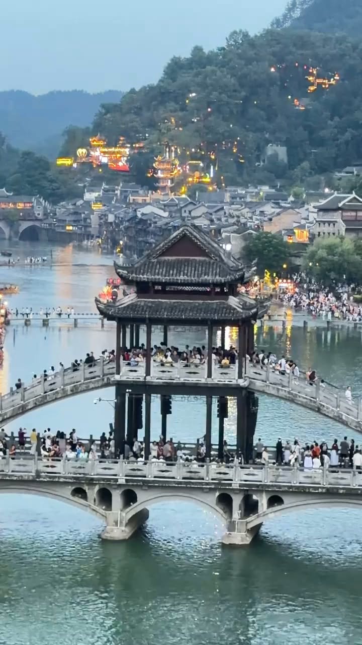 Ancient City and River Scenery