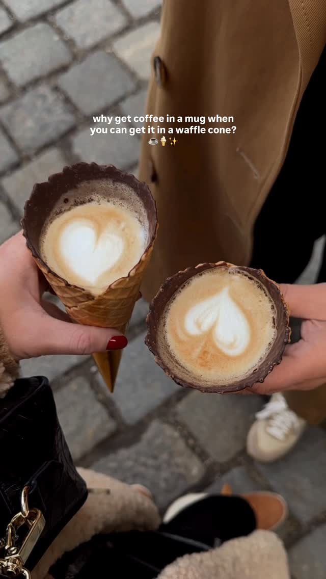 Vienna's Fenster Cafe Serves Coffee In Ice Cream Cones