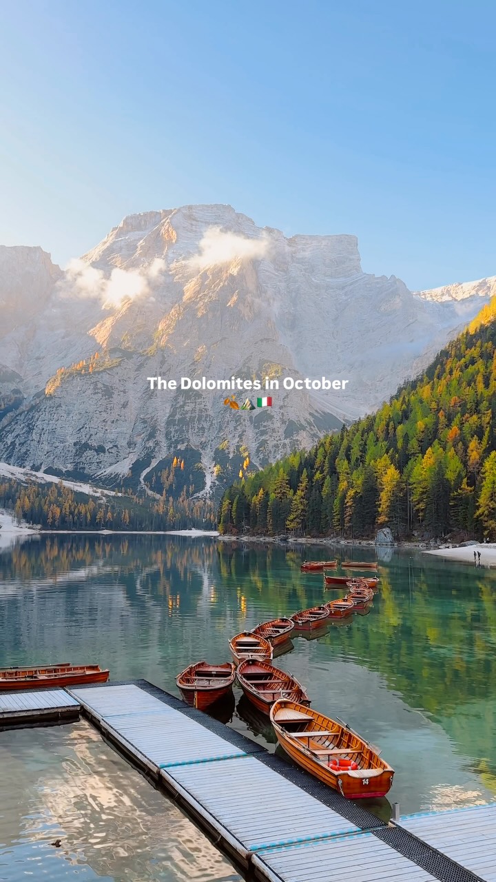 Dolomites Lake Showcases Autumn Beauty