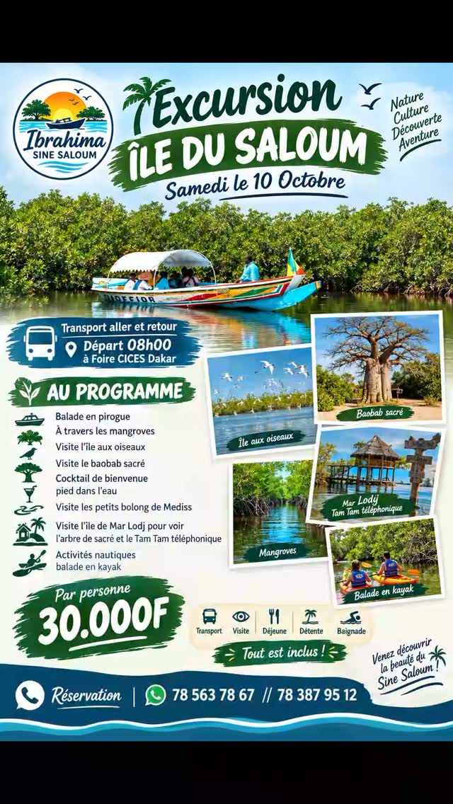 Saloum Island Excursion: Nature and Culture