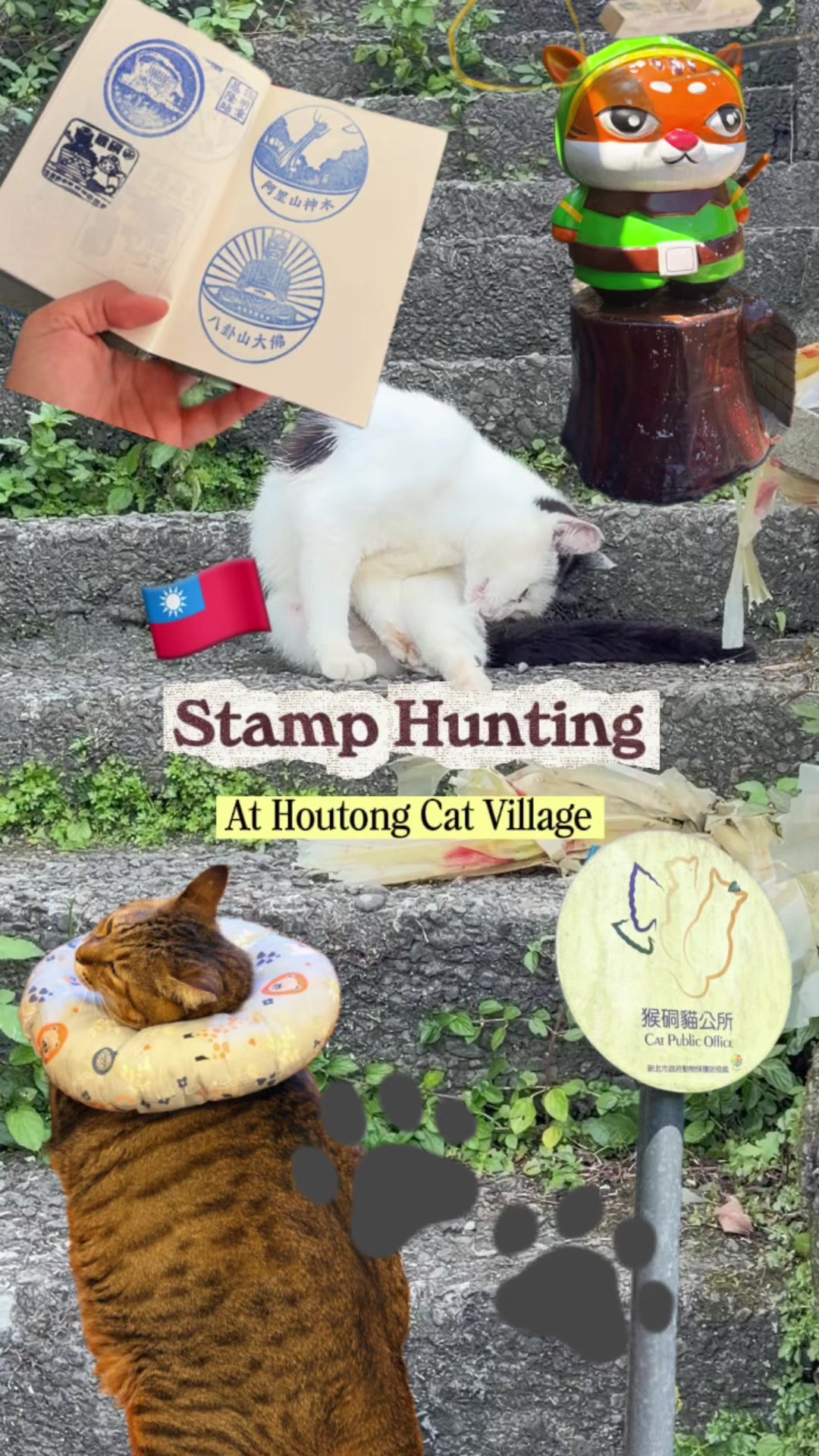 Taiwan's Houtong Cat Village Stamp Collection Adventure