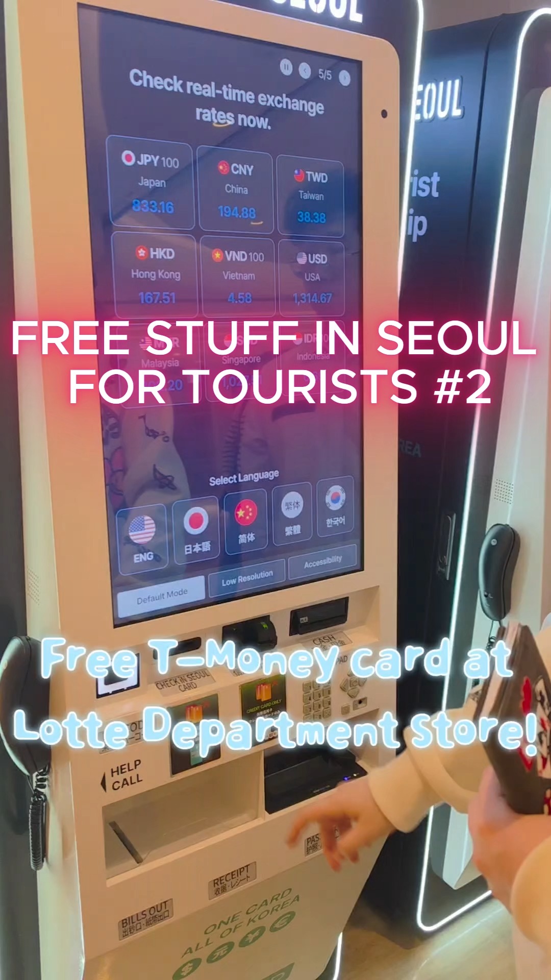 Lotte Department Stores Offer Free T-Money Cards