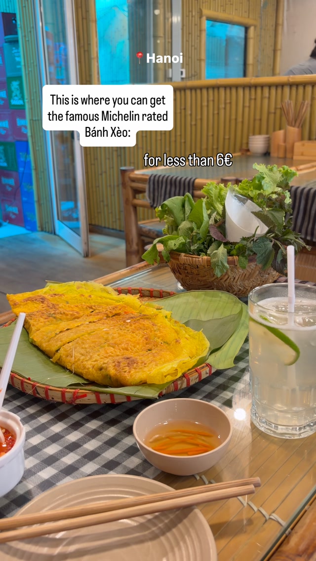 Michelin-Rated Bánh Xèo Restaurant in Hanoi