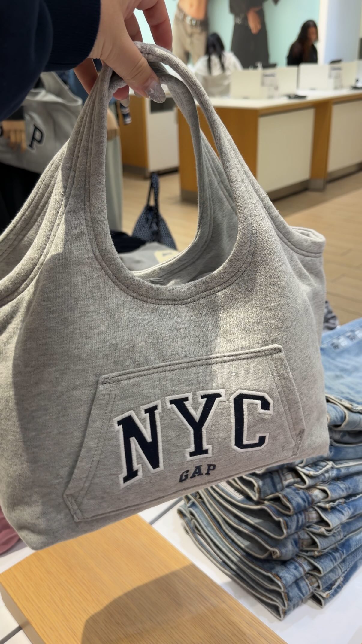 Times Square Gap Store Features Viral Hoodie Tote