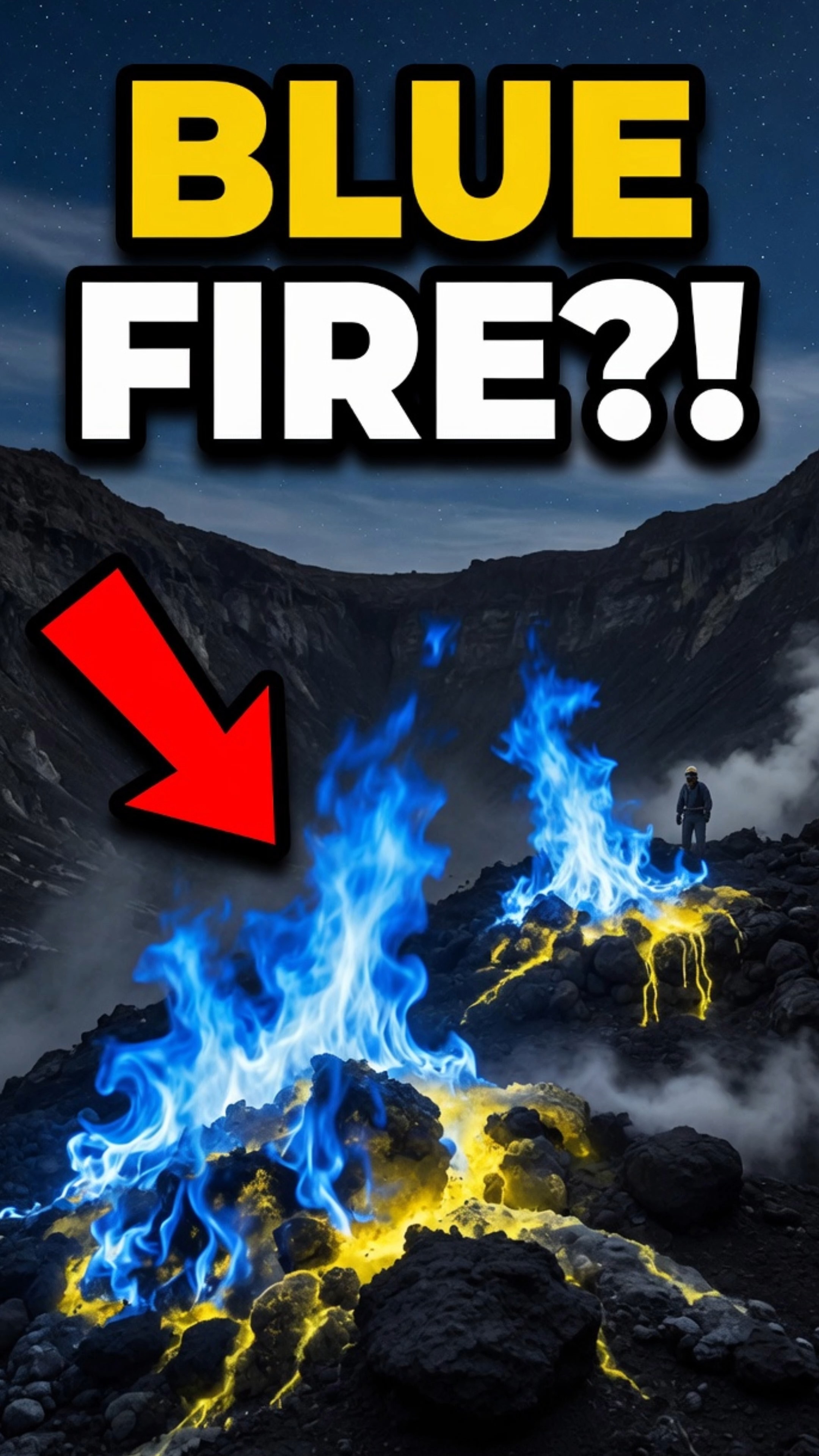 Ijen Volcano's Blue Flames and Sulfur Mines