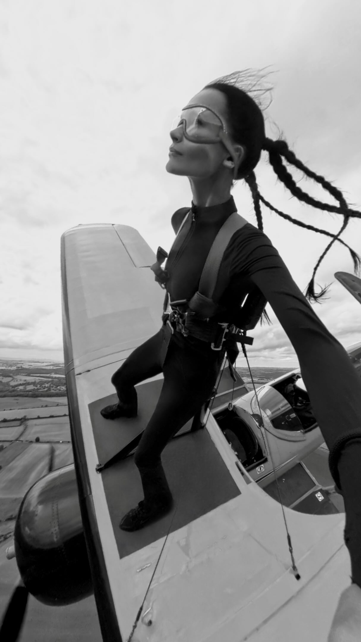 Wingwalker Performs Aerial Stunts On Biplane