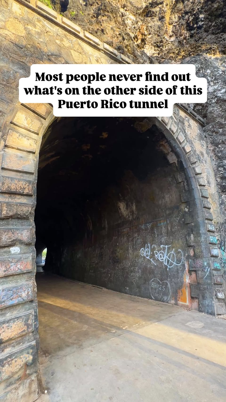 Tunnel To Secluded Beach In Puerto Rico