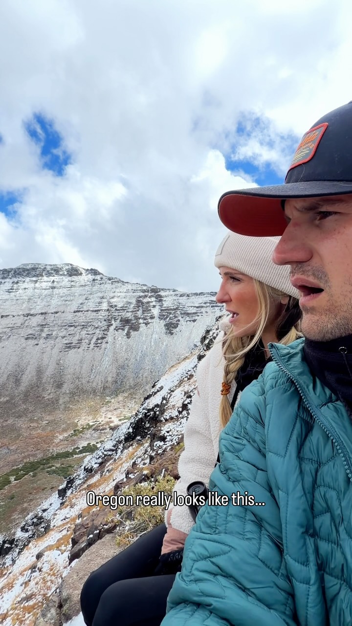 Oregon's Snow-Dusted Steens Mountain And Kiger Gorge