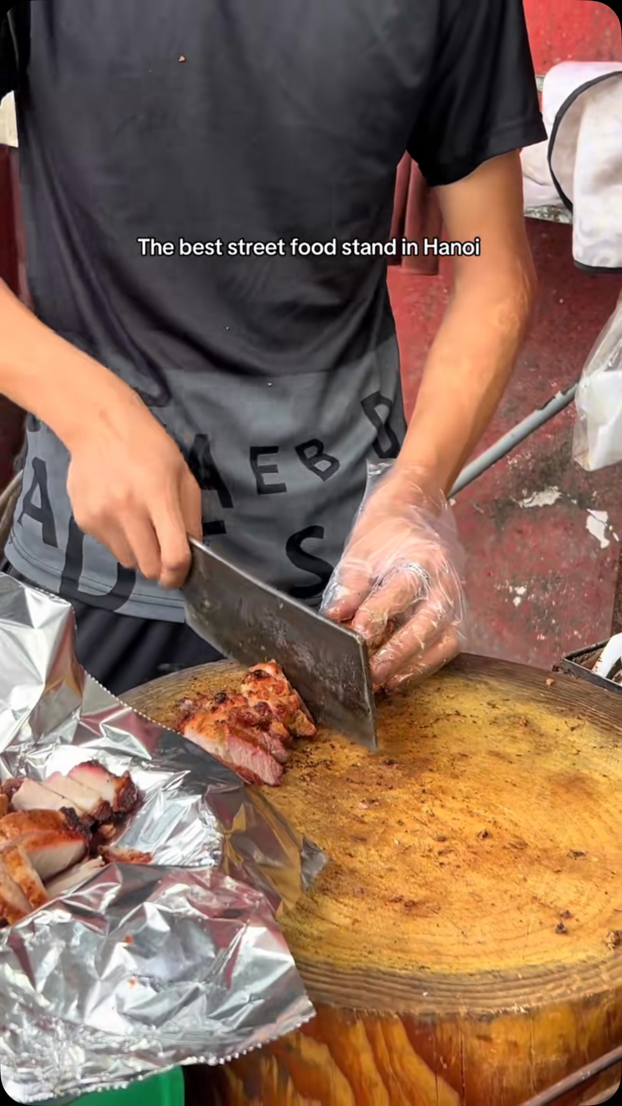 Hanoi Street Food Stand Serves Grilled Meats