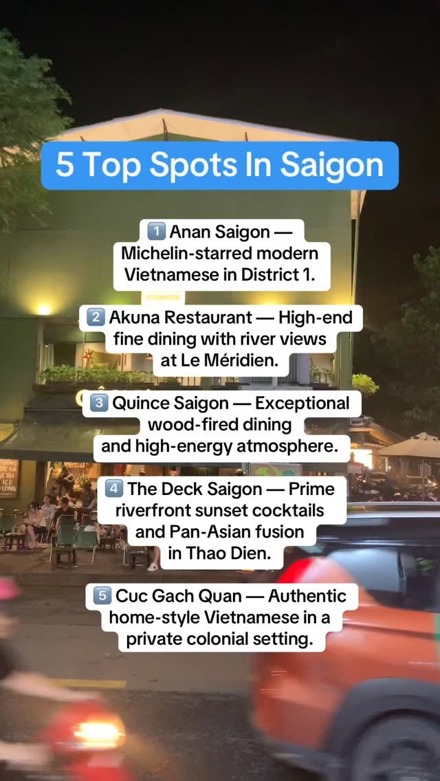 Top 5 Upscale Dining Experiences in Saigon