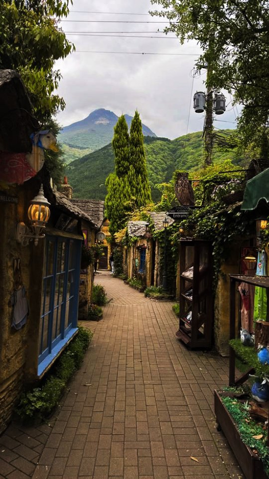Charming Yufuin Village at Mount Yufu's Foot