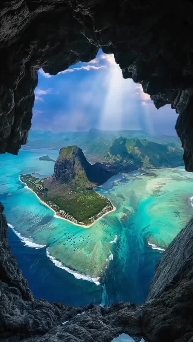 Mauritius's Remarkable Underwater Waterfall Illusion