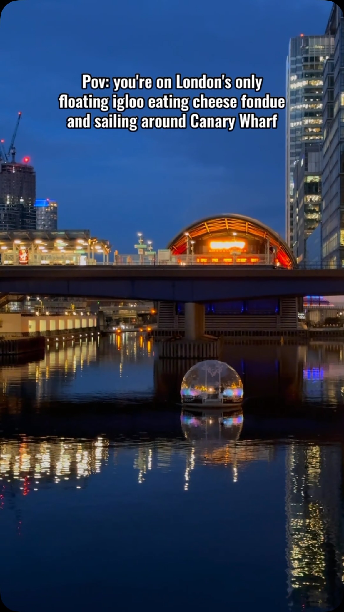 London's Floating Igloo Dining Experience