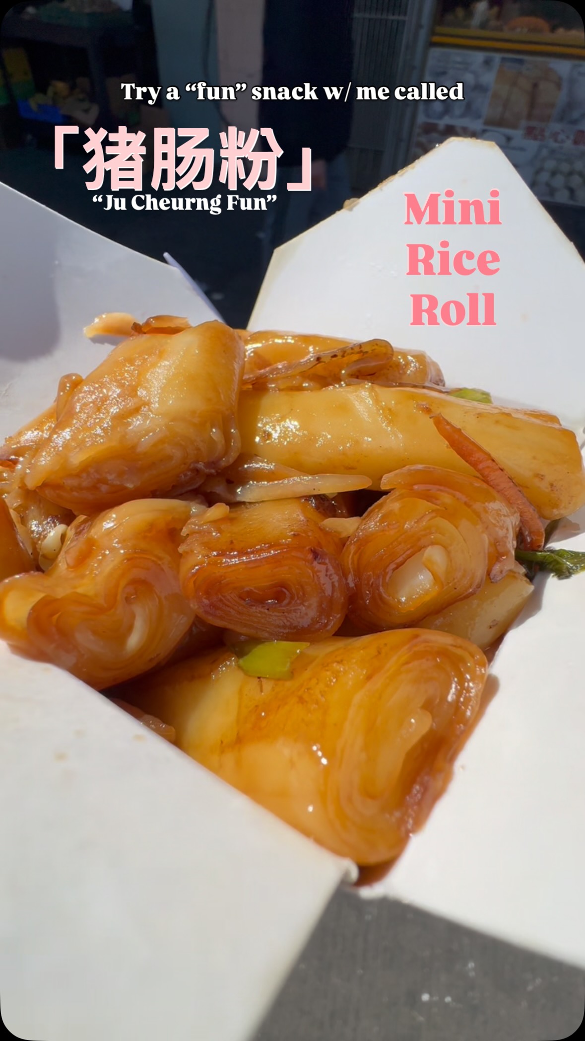 San Francisco Chinatown's Mini Stir Fried Rice Rolls