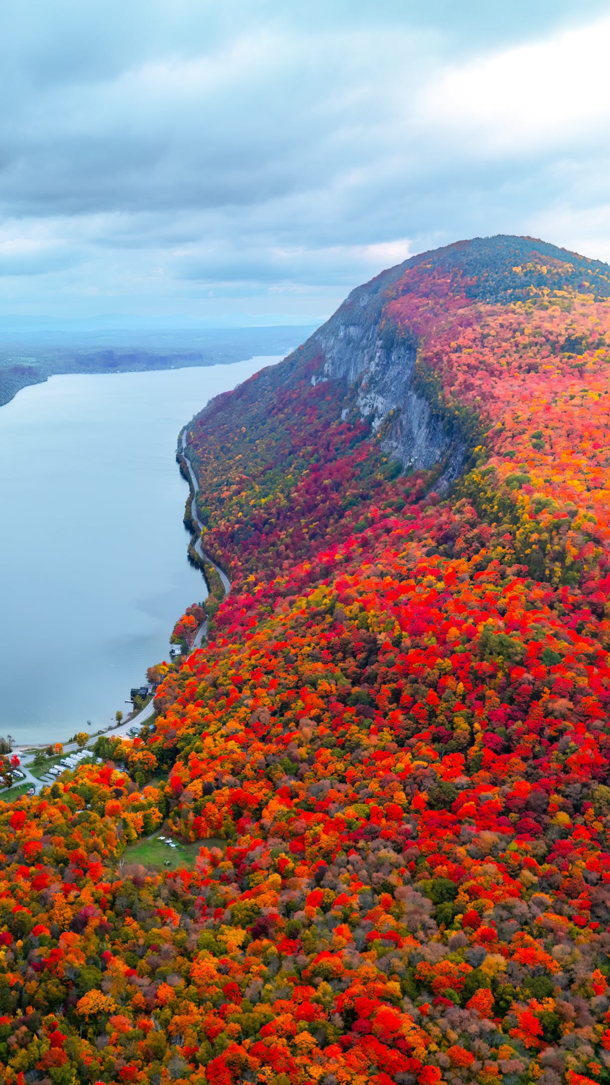 Vermont's Lake Willoughby in Fall Foliage