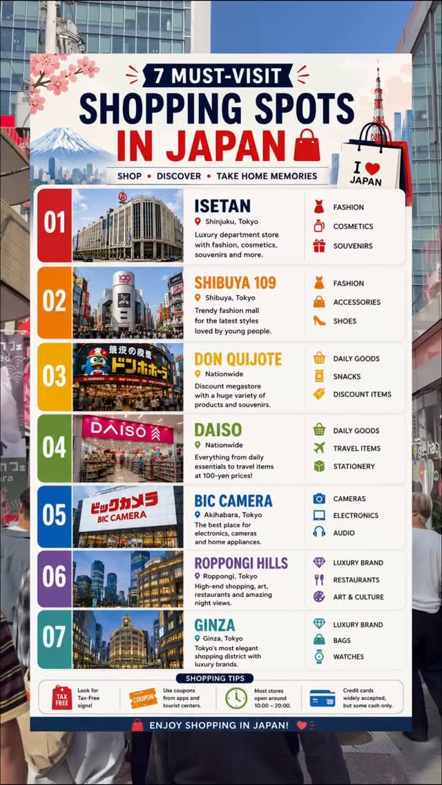 Tokyo's Iconic Shopping Destinations for Every Need