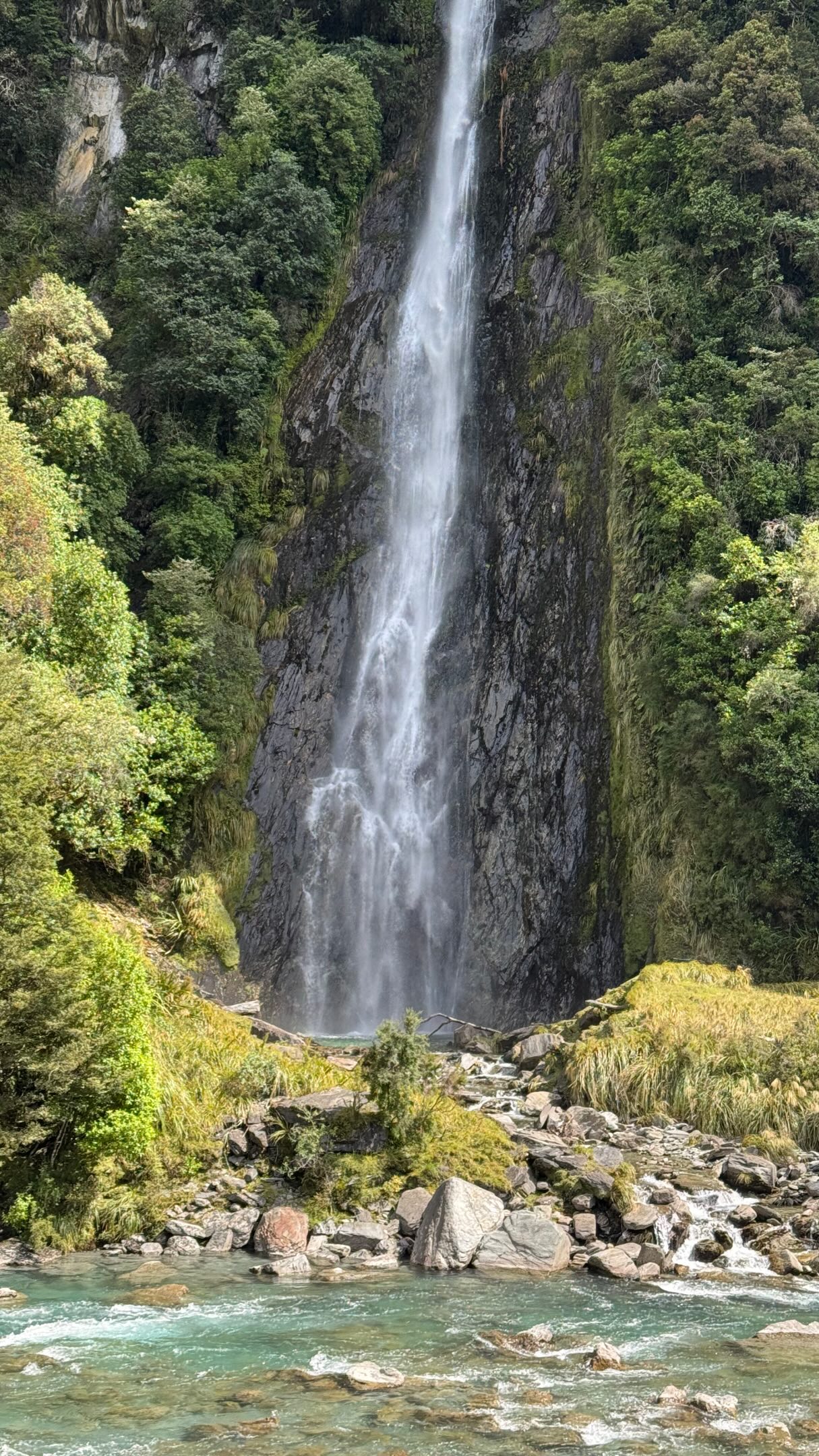 Haast Pass Waterfalls Offer Scenic Views
