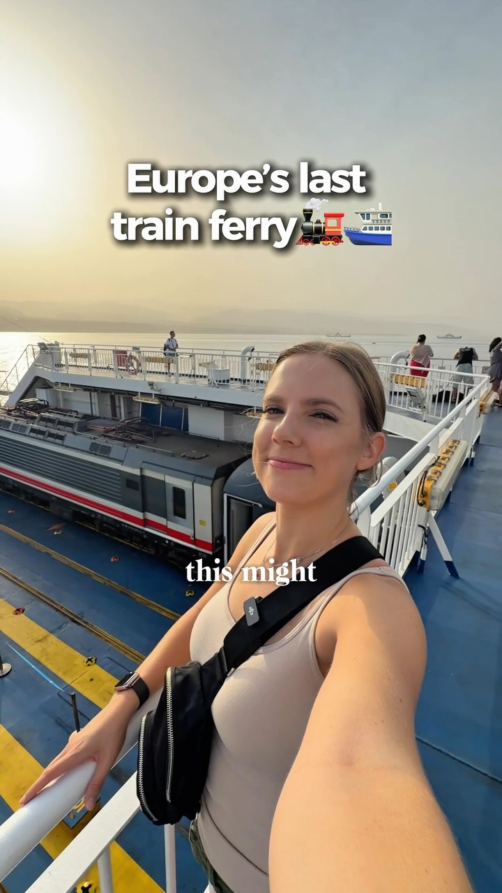 Train Ferry Journey to Sicily's Mount Etna