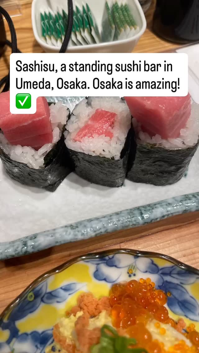Standing Sushi Bar Experience In Osaka