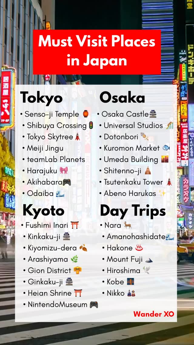Top 31 Places To Visit In Japan