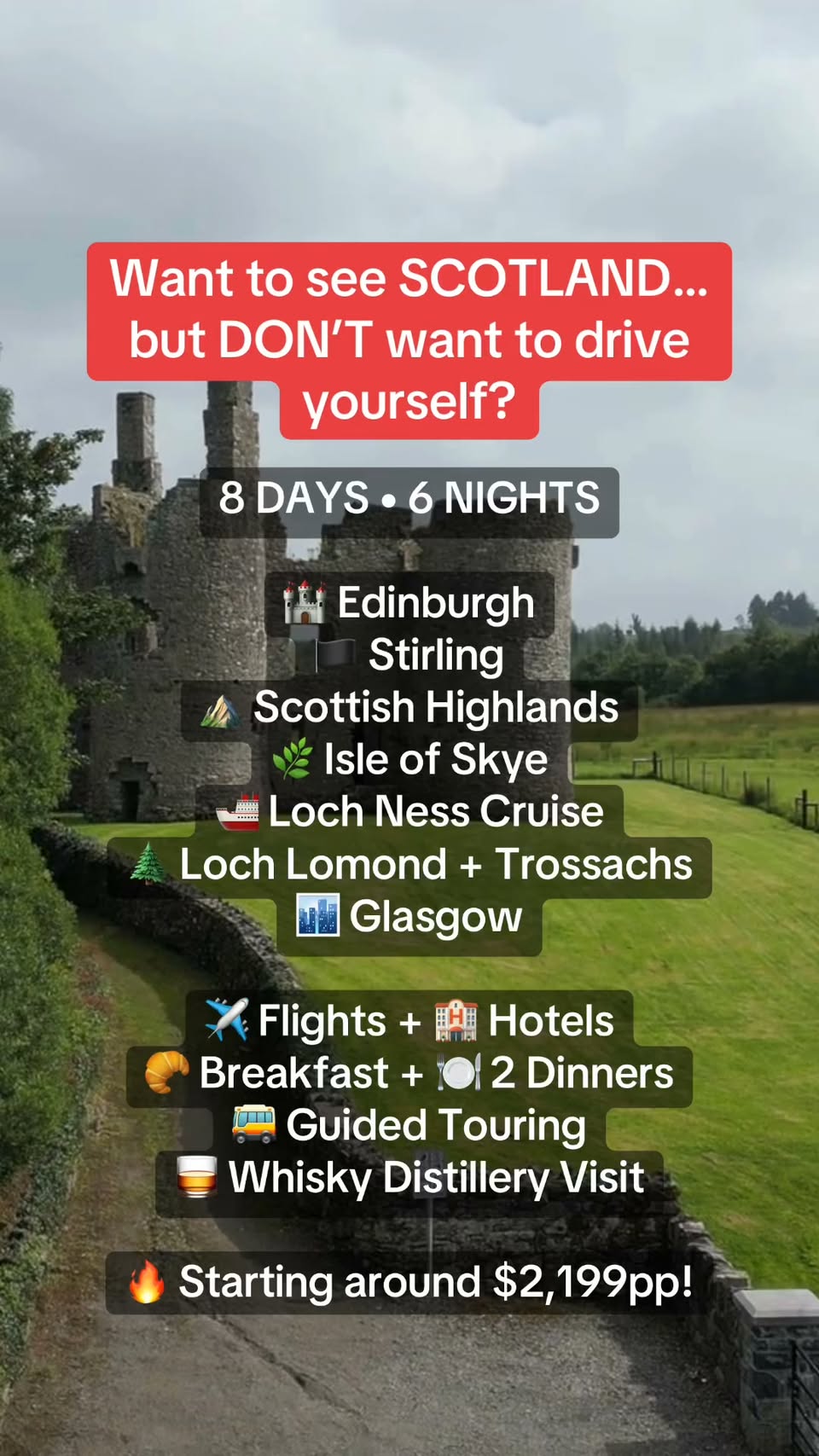 Scotland Tour Featuring Edinburgh, Skye & Highlands