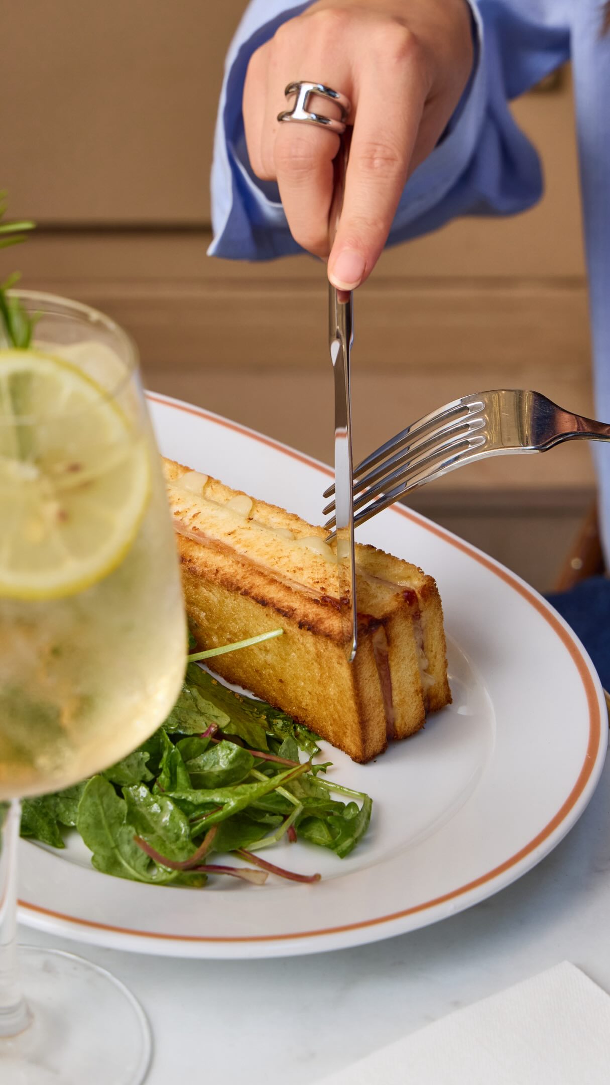 Angelina Paris Serves Classic Croque Monsieur