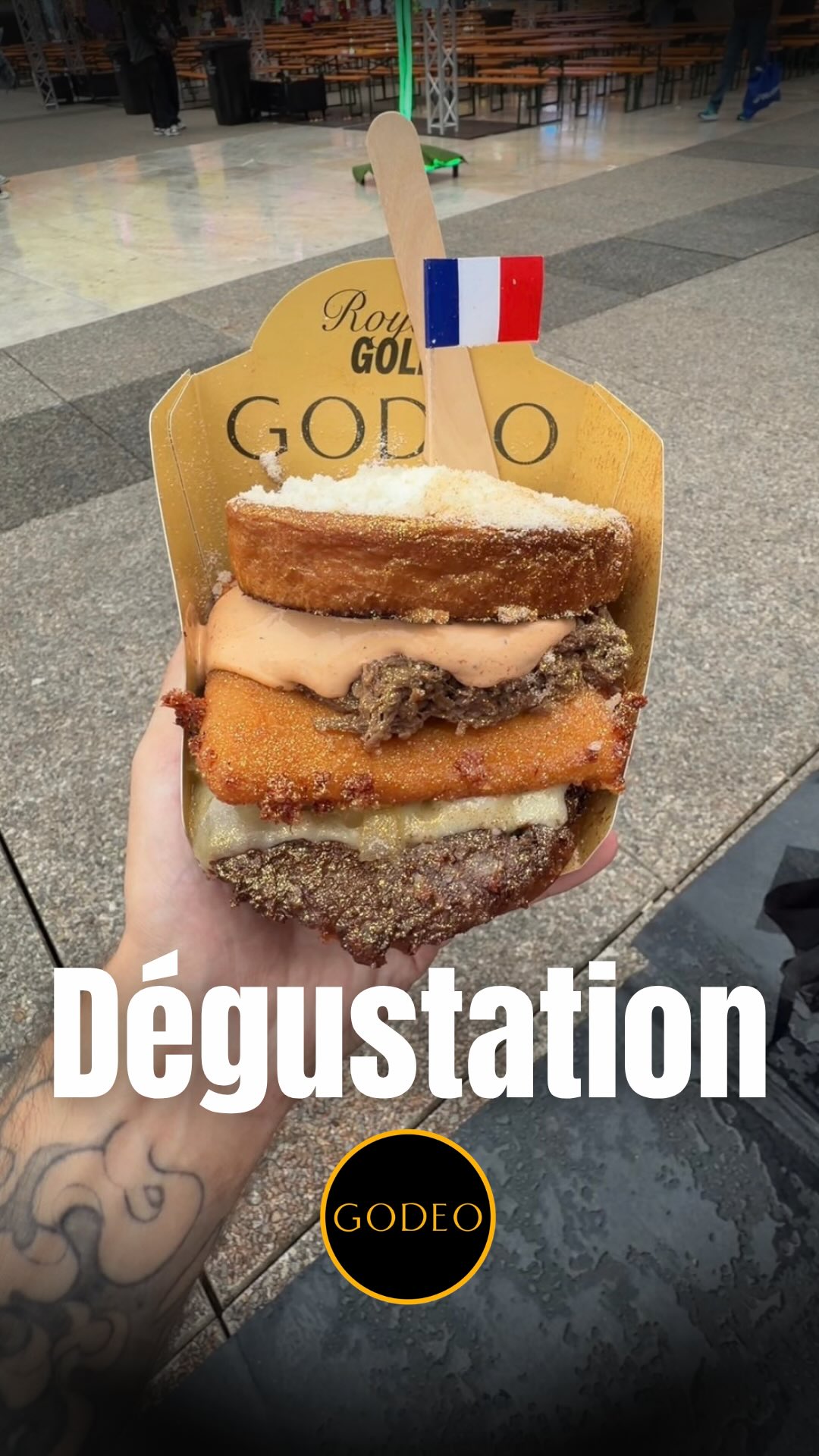 Godeo's Umami Gold Burger At Champions Burger