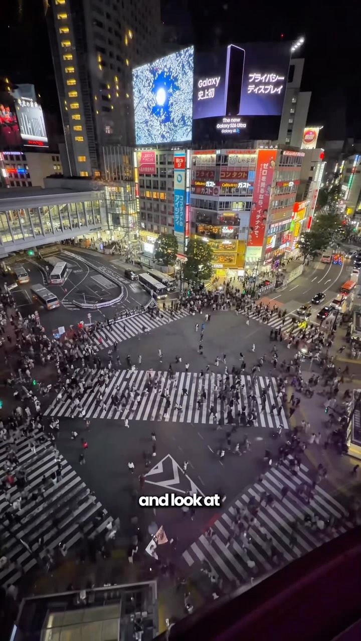 Views Of Shibuya Crossing From A City Bar