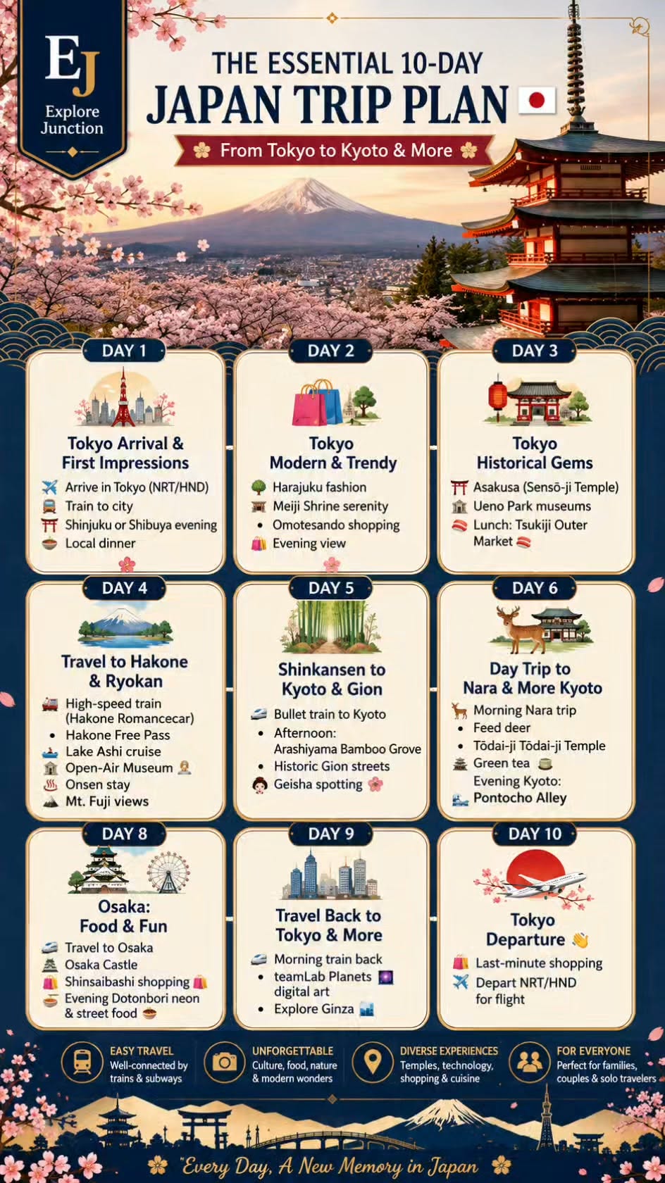 Tokyo, Hakone, Kyoto, Nara, and Osaka Exploration