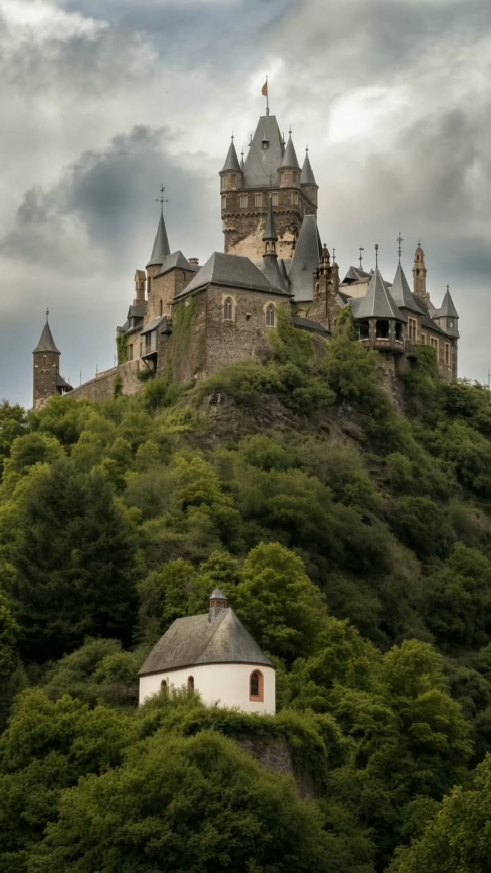 Fairytale Castle Surrounded by Vineyards