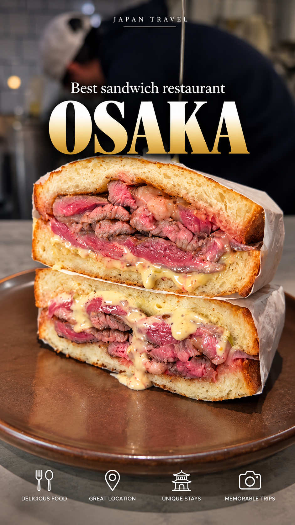 Osaka Sandwich Shop Features Wagyu Burger